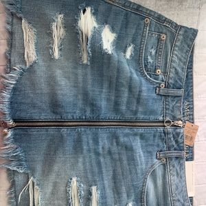 NWT Zip Up Denim Skirt